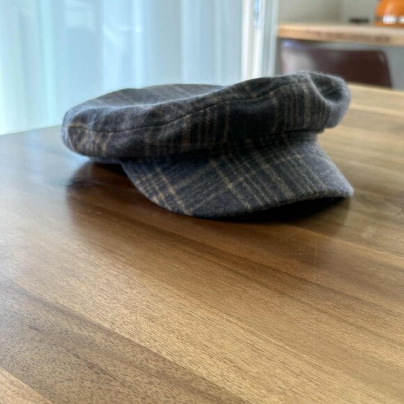 Brixton Women’s Paperboy Cap – Plaid Wool Blend - Picture 1 of 3